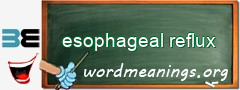 WordMeaning blackboard for esophageal reflux